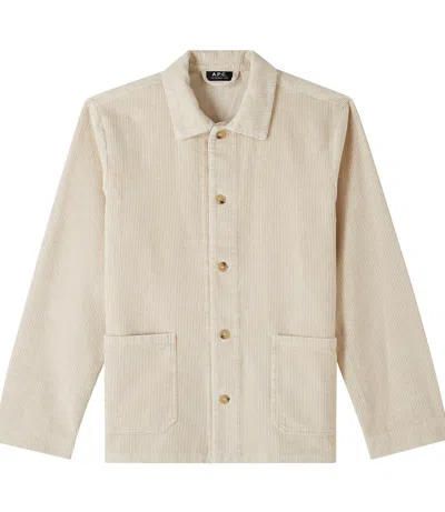 Apc A.p.c. Kerlouan' Beige Jacket With Classic Collar In Neutral