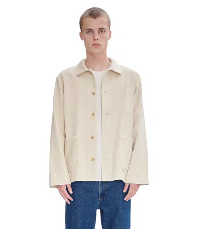 Apc A.p.c. Kerlouan' Beige Jacket With Classic Collar In Neutral