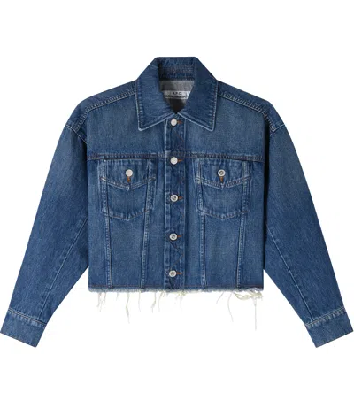 Apc A.p.c. Cally Denim Short Jacket In Blue
