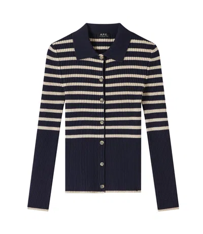 Apc Button-up Striped Cardigan