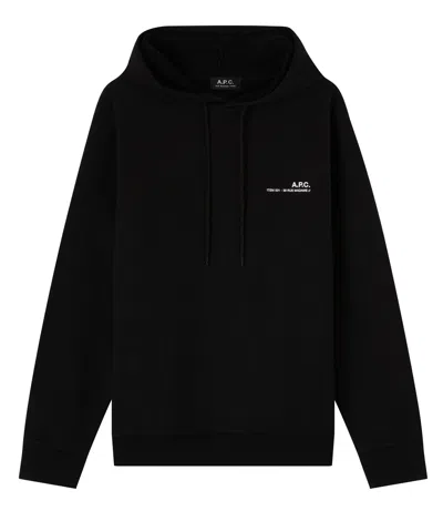 Apc A.p.c. Hoodie Standard Rue Madame Gots In Black