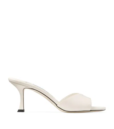 Jimmy Choo Skye 70 Leather Mules In White