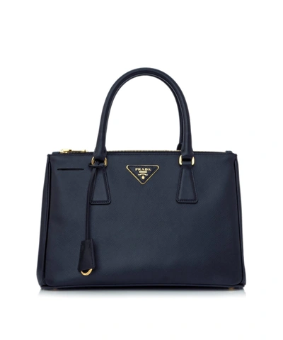 Prada Saffiano Leather Tote Handbag Baltic Blue'