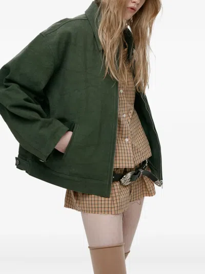 Mainless Zip-up Collared Jacket