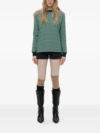 Mainless Striped Long-sleeve Top
