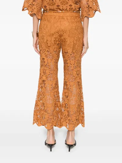 Zimmermann Orange Lace Coco Pant