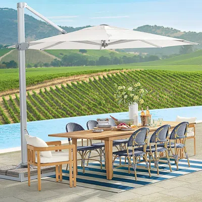 Frontgate Altura 13 Ft. Round Umbrella With Base