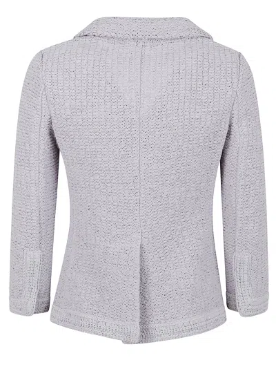 Charlott Grey Lightweight Jacket With Classic Collar In Gray