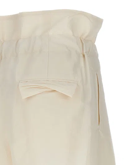 Issey Miyake Women White Enfold Trousers, 26 Luxury Pants For Women Darveys