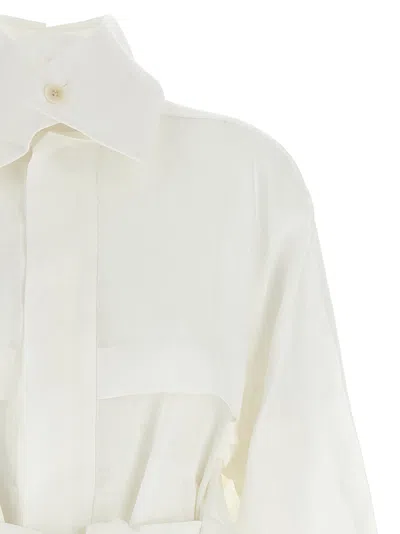 Issey Miyake Off-white Crumpled U Blouson Jacket