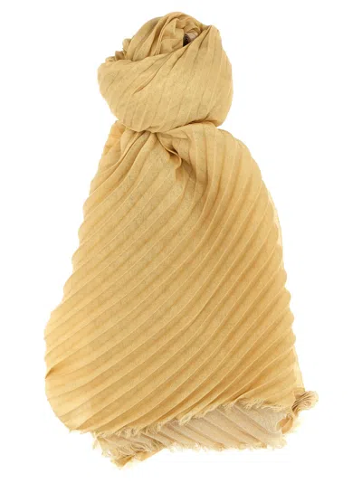 Issey Miyake Beige Double Pleats Stole