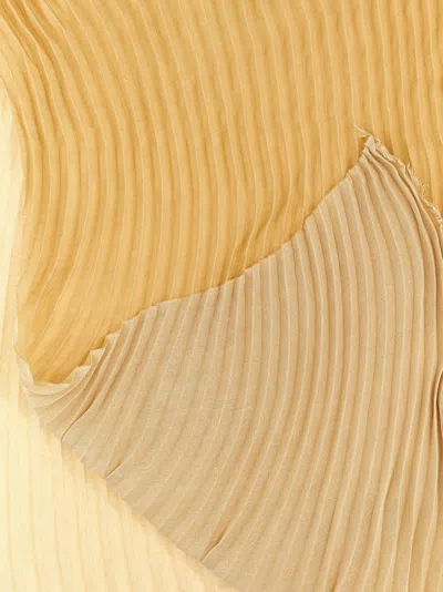 Issey Miyake Beige Double Pleats Stole