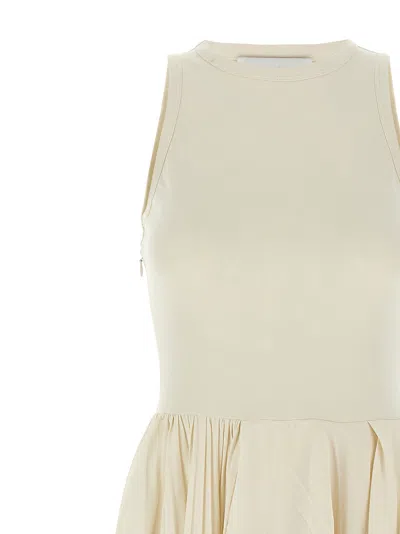 Alexander Mcqueen Mcqueen Asymmetrical Dress In White