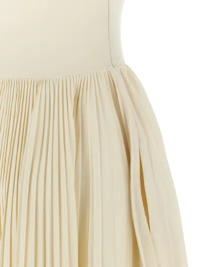 Alexander Mcqueen Mcqueen Asymmetrical Dress In White