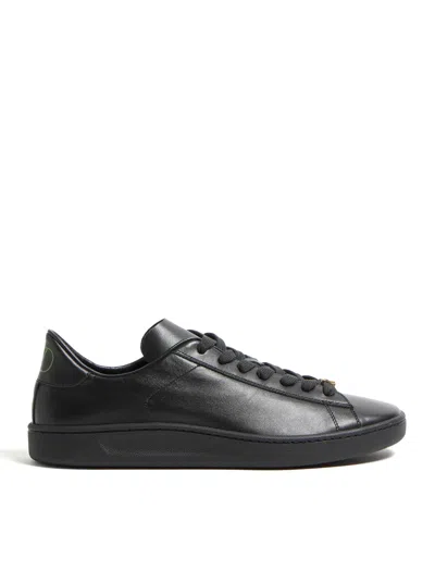 Valentino Royco Nappa Leather Sneakers In Black