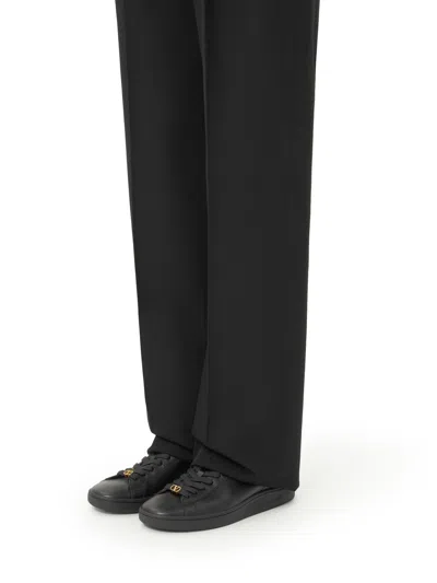 Valentino Royco Nappa Leather Sneakers In Black