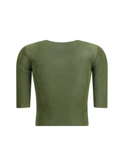 Saint Laurent Cropped Top With Cassandre