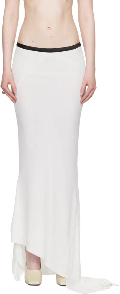 Aaron Esh Ssense Exclusive Bridal Capsule Asymmetric Fish Tail Maxi Skirt