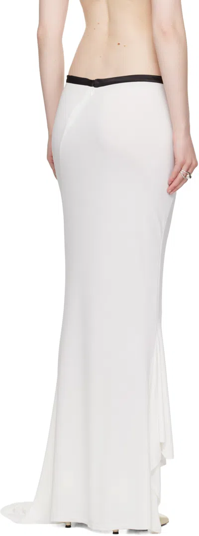Aaron Esh Ssense Exclusive Bridal Capsule Asymmetric Fish Tail Maxi Skirt
