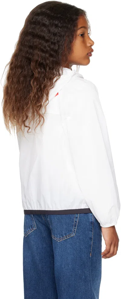 Comme Des Garçons Play Kids White K-way Edition Full Zip Jacket