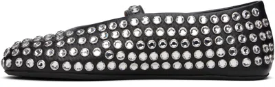 Alaïa Alaia Women Leather Ballet Flats With Rhinestones