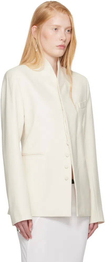 Aaron Esh Ssense Exclusive Bridal Capsule Collarless Blazer
