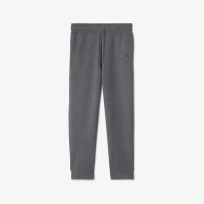Burberry Cashmere-blend Logo Sweatpants In Gray