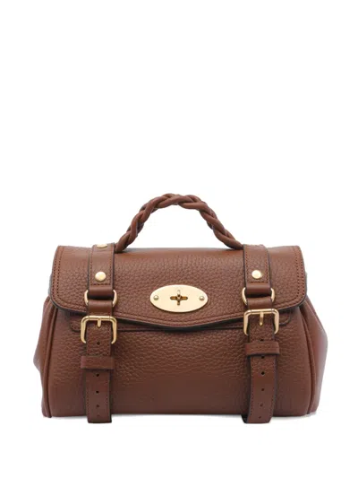 Mulberry Mini Alexa Leather Satchel In Brown