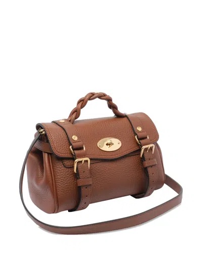 Mulberry Mini Alexa Leather Satchel In Brown