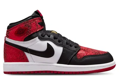 Pre-owned Jordan 1 High Og Ruby Sneakers In Varsity Red/black/white