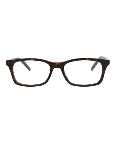 Pre-owned Givenchy Men's  Squareframe Acetate Optical Frames 0 ) 0) In Havana Havana Transparent (gv50029i/52/0