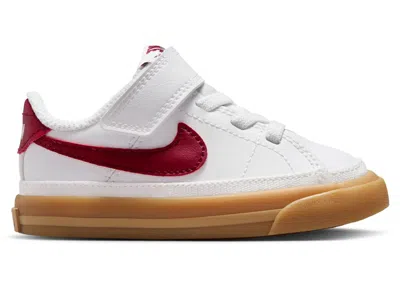 Pre-owned Nike Court Legacy Sneakers In White/gum Yellow/team Red