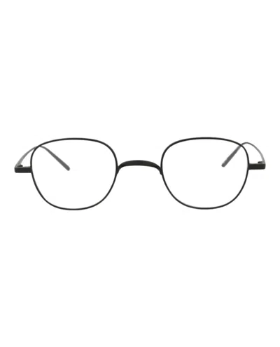 Pre-owned Givenchy Women's  Roundframe Titanium Optical Frames In Black Black Transparent (gv50017u/45/002)