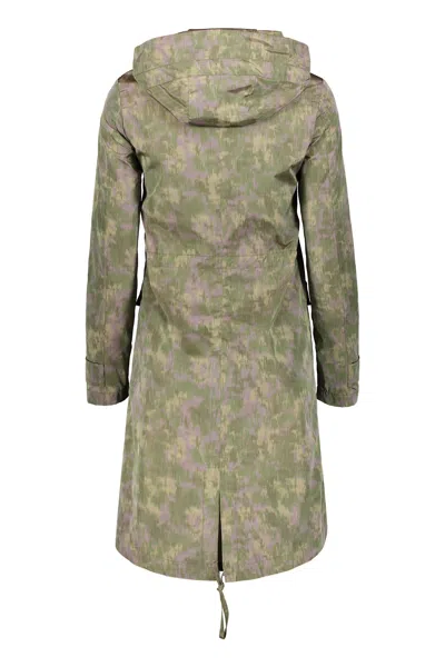 Herno Camouflage Print Drawstring Waist Coat