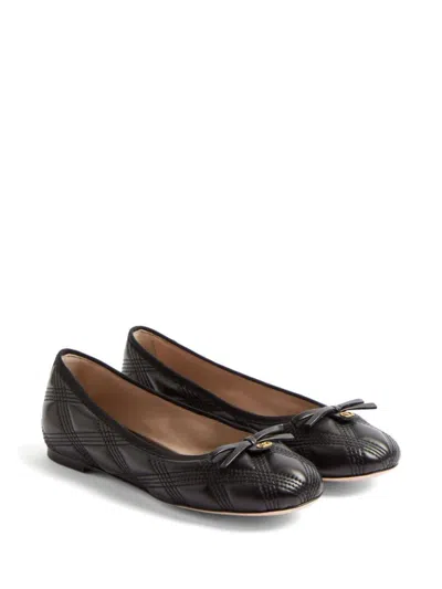 Valentino Garavani Quiltie Ballerina 67 In Quilted Nappa Leather Woman Black 37 In Black