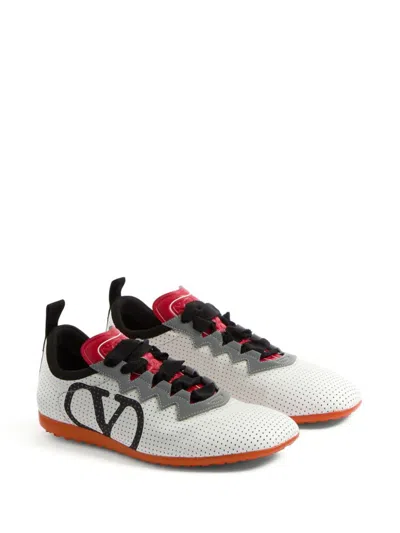 Valentino Chromathon Low-top Sneakers In Perforated Leather