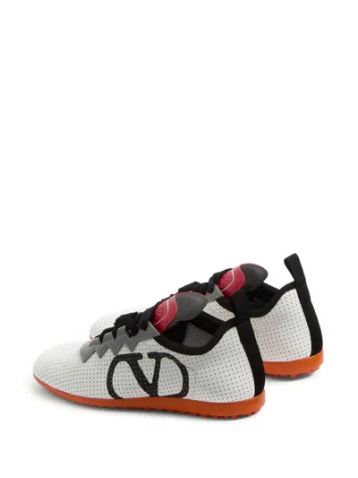 Valentino Chromathon Low-top Sneakers In Perforated Leather