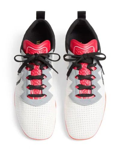 Valentino Garavani White Sneakers With Asymmetric Toe And Vlogo Detail On The Side In Tech Fabric Ma