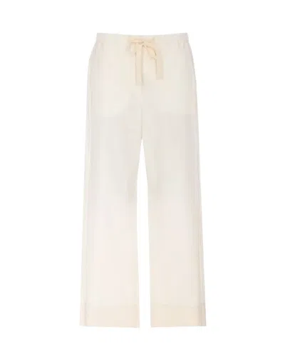 's Max Mara Pantalone Argento Con Coulisse Beige