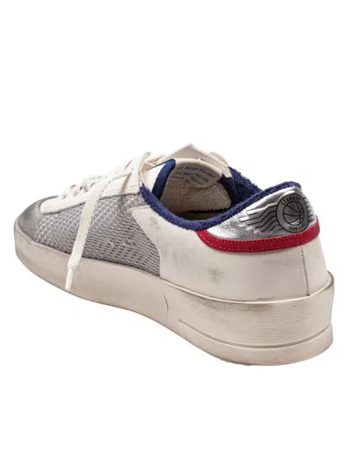 Golden Goose Stardan Leather And Net Upper Suede Toe And Star Laminated Heel Sneakers White