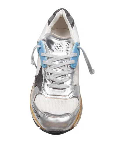 Golden Goose Dad-star Sneakers In Mesh And Laminated Leather Color Grey And Blackrunning