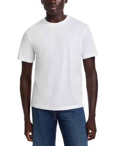 Frame Logo Cotton T-shirt In White Canvas