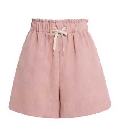 Eleventy Linen Drawstring Shorts