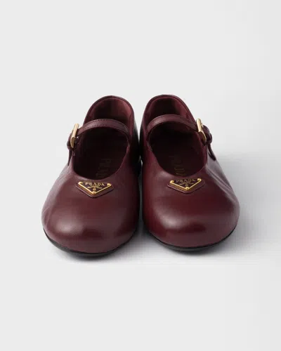 Prada Nappa Leather Ballerinas
