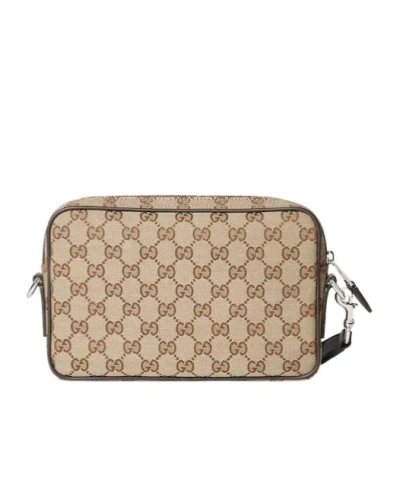 Gucci Gg Small Shoulder Strap Crossbody Bags Brown In Neutral
