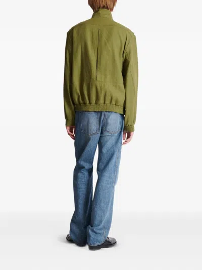 Balmain Khaki Cotton Aviator-style Bomber Jacket