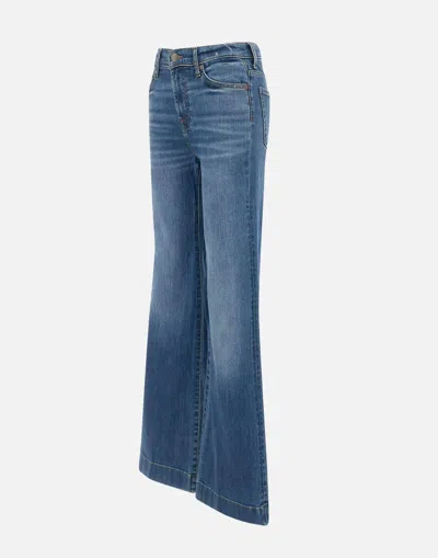 7 For All Mankind Wide-leg High-waist Jeans With Vintage Fading