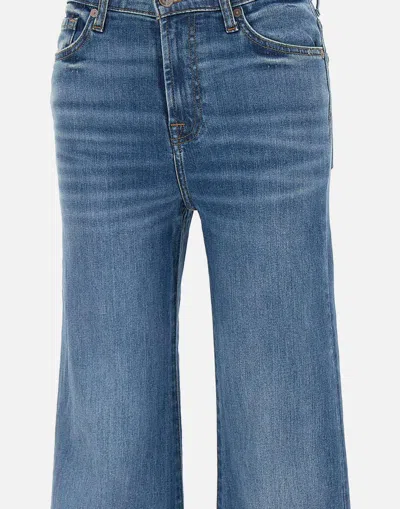 7 For All Mankind Wide-leg High-waist Jeans With Vintage Fading