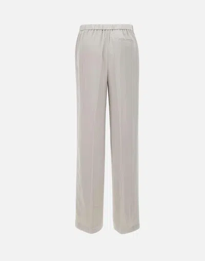 Theory Metallic Pants With Rear Elastic Waist And Wide Leg In Silk Woman