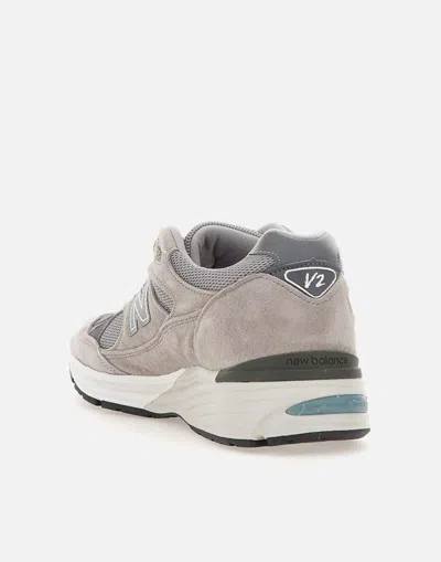 New Balance 991 V2 Mesh And Suede Low-top Sneakers